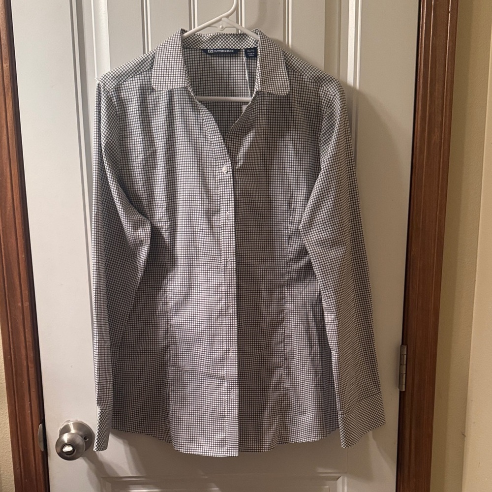 Cutter & Buck Stretch Oxford Womens Long Sleeve Dress Shirt